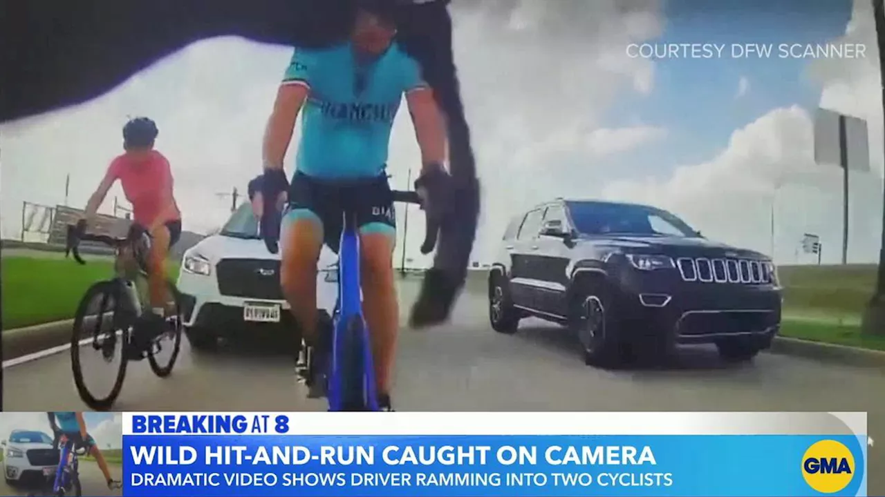 SUV slams into bicyclists in crash caught on video, police say