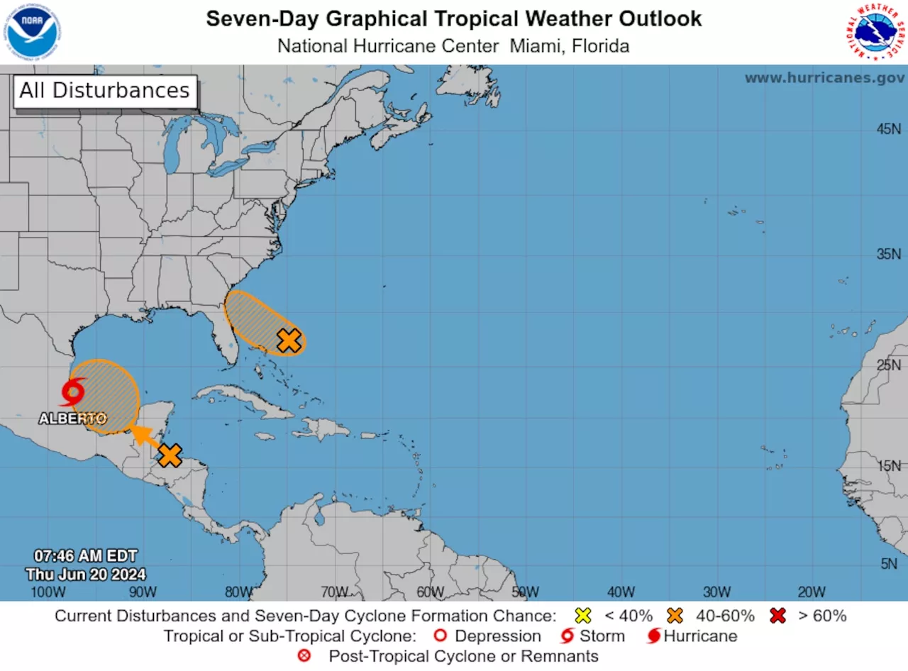 Tropical Storm Alberto moves ashore in Mexico but another Gulf storm possible