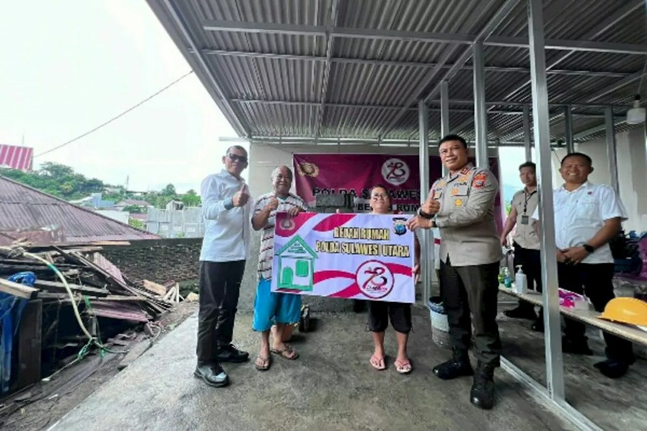 Kapolda Sulut apresiasi gerak cepat anggota lakukan bedah rumah