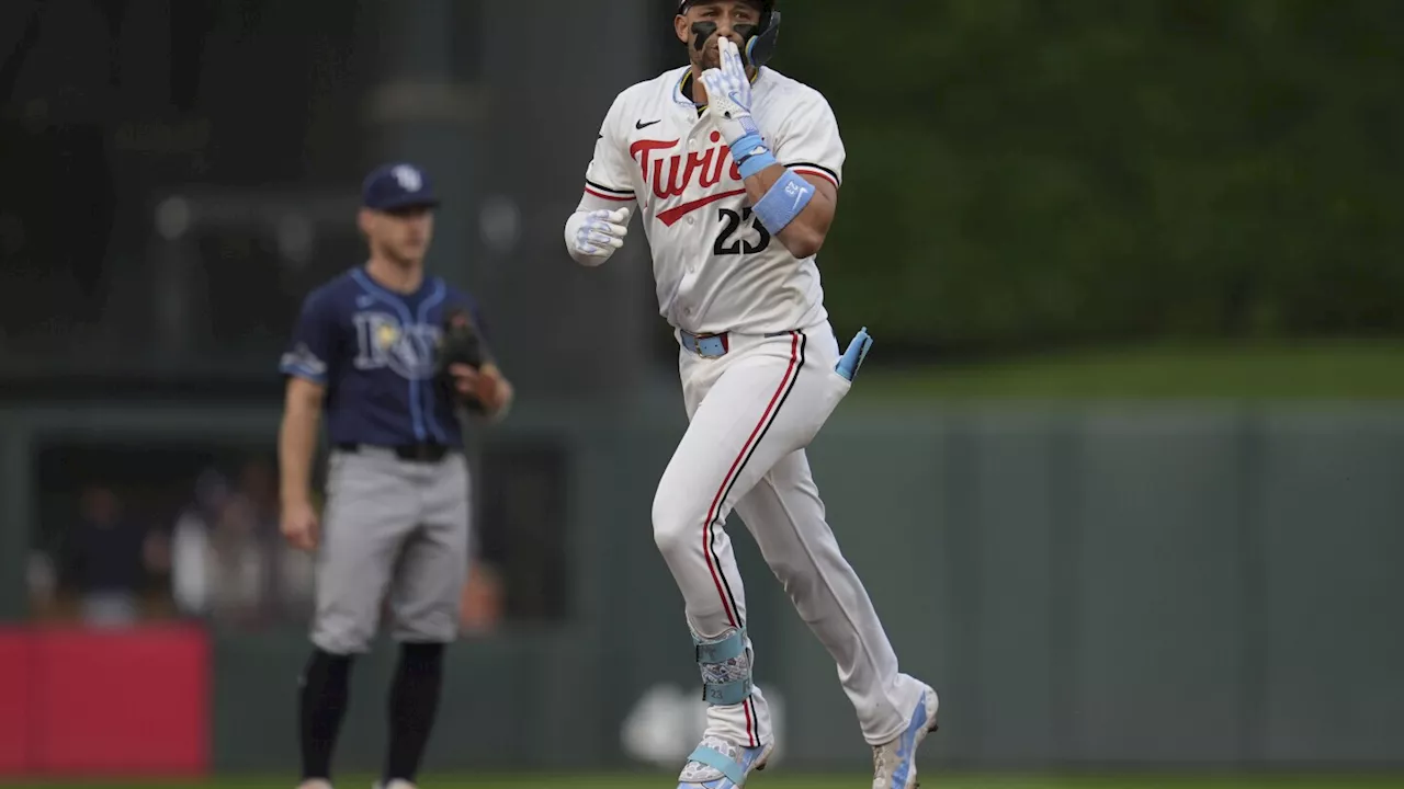 Royce Lewis didn't realize his latest homer for the Twins made a large section of videoboard go dark