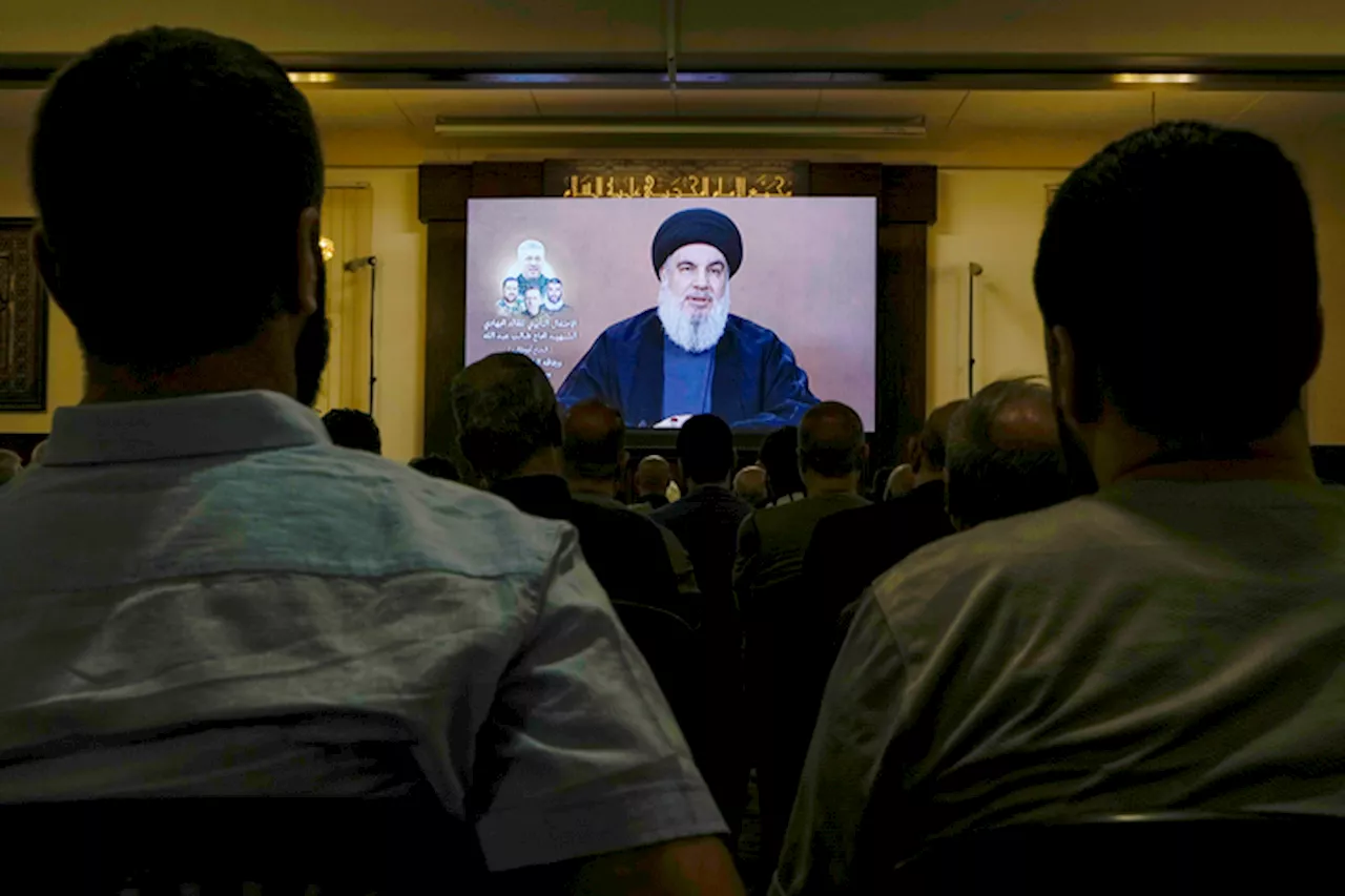 Leader of Lebanon’s Hezbollah militant group warns archenemy Israel against wider war