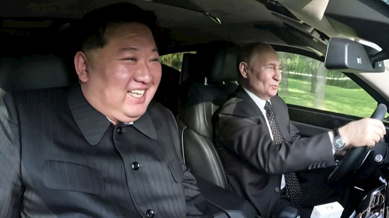 Putin and Kim enjoy jaunt in Russian-made limousine during Pyongyang visit