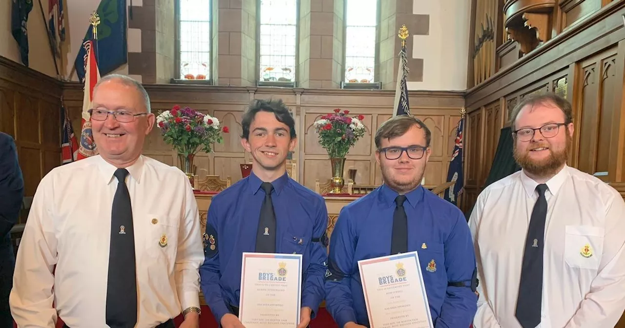 Members of 2nd Blantyre Boys' Brigade receive Queen's Award