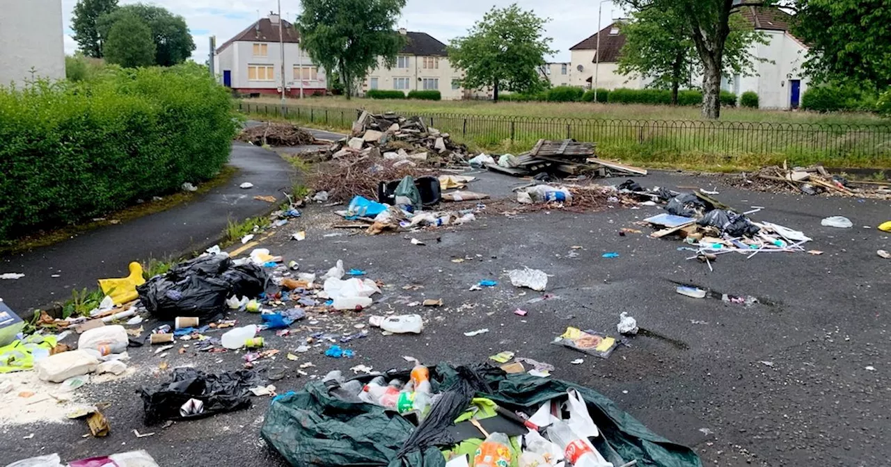 Paisley street 'UK's worst' for fly-tipping as rubbish piles infested with rats