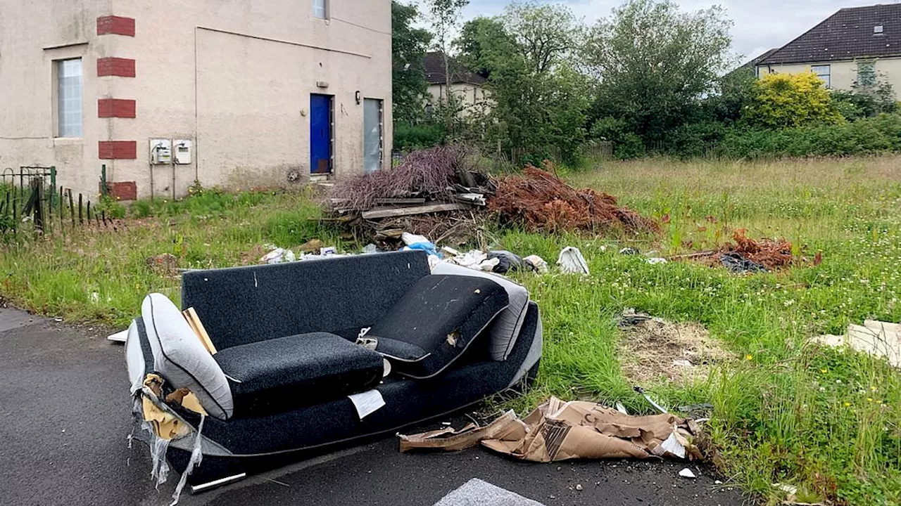 Is this Britain's most fly-tipped street? Road is full of dumped carpets, beds and sofas and...