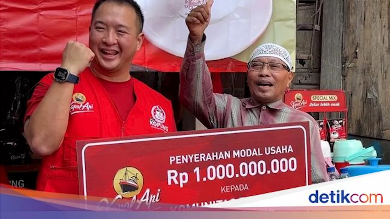 Kapal Api Group Beri Bantuan Modal Kerja Rp 1 M ke Pedagang Kopi Keliling