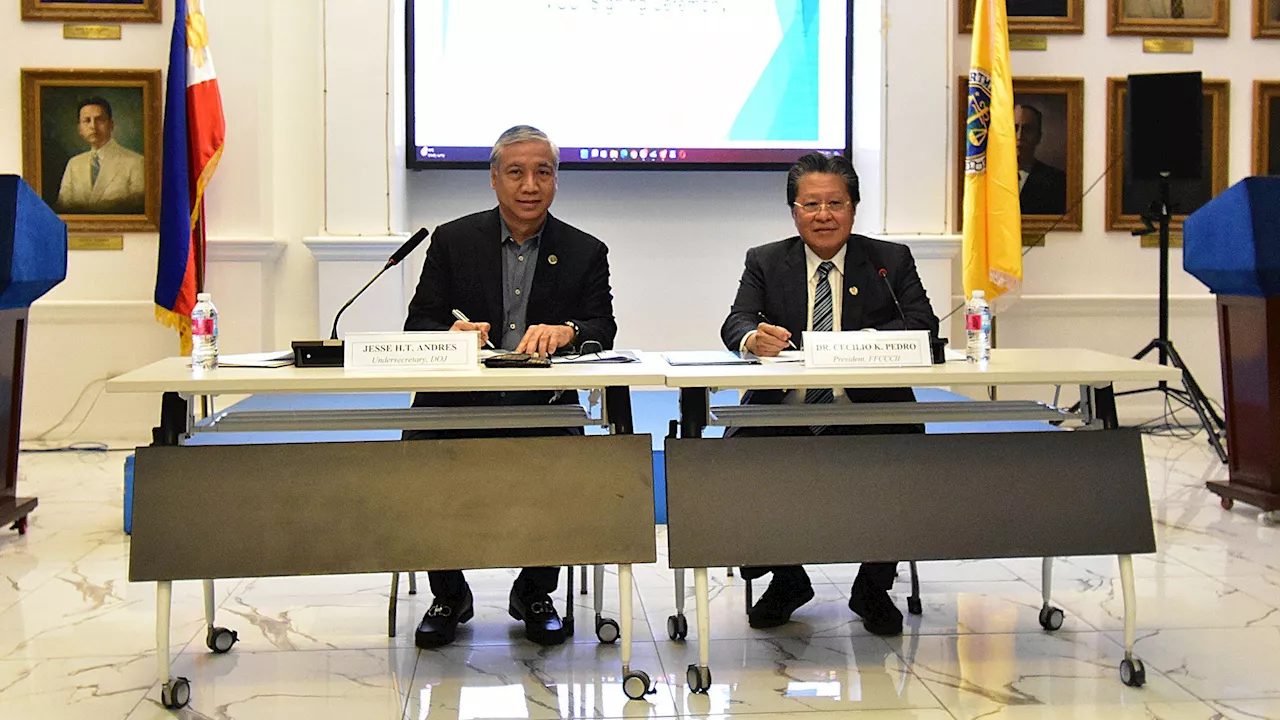 DOJ signs MOU with FFCCCII for deportation of Chinese nationals