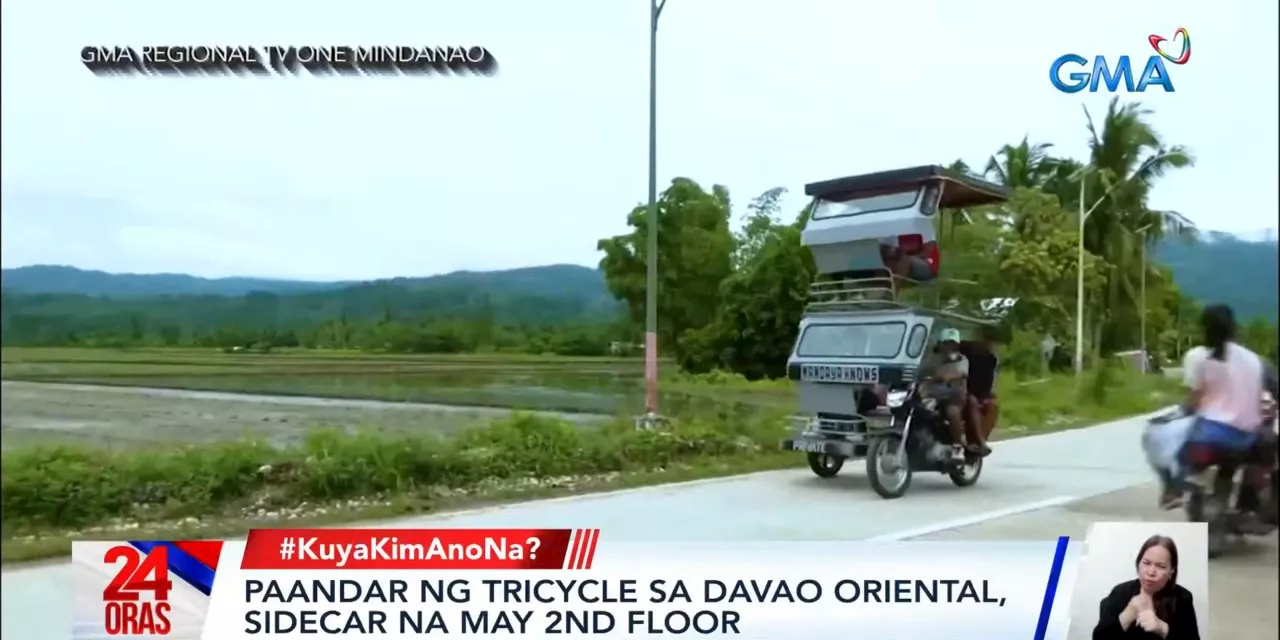 Double-decker tricycle amuses in Cateel, Davao Oriental