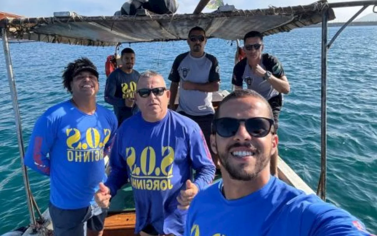 Em Arraial do Cabo, Guarda Marítima e GOPAM participam de treinamento com equipe SOS de resgate