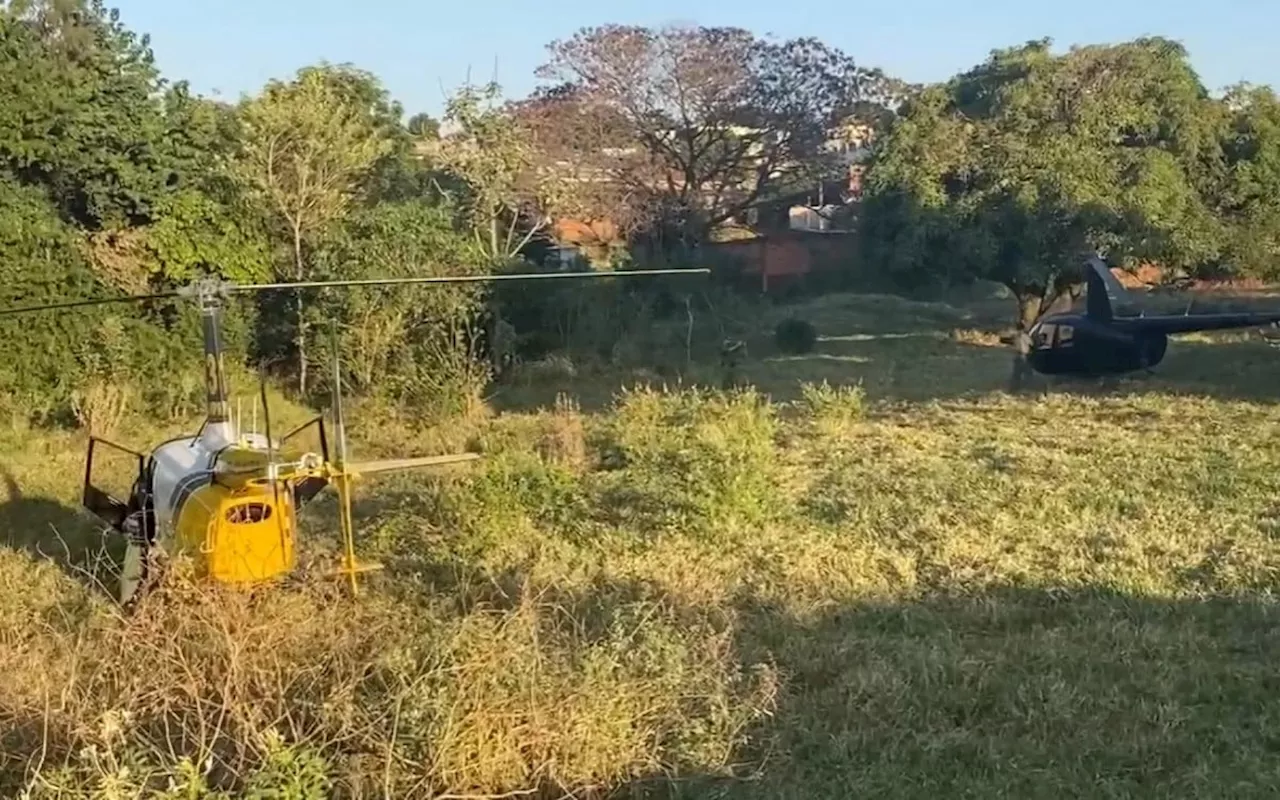 Helicóptero é apreendido com 250 quilos de cocaína em perseguição aérea