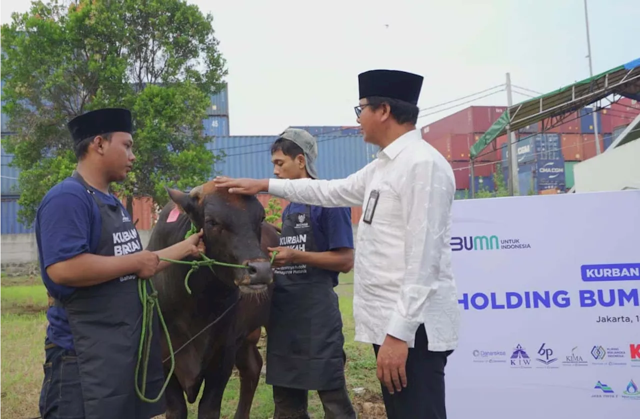 Holding BUMN Danareksa Salurkan 212 Hewan Kurban Lewat BAZNAS