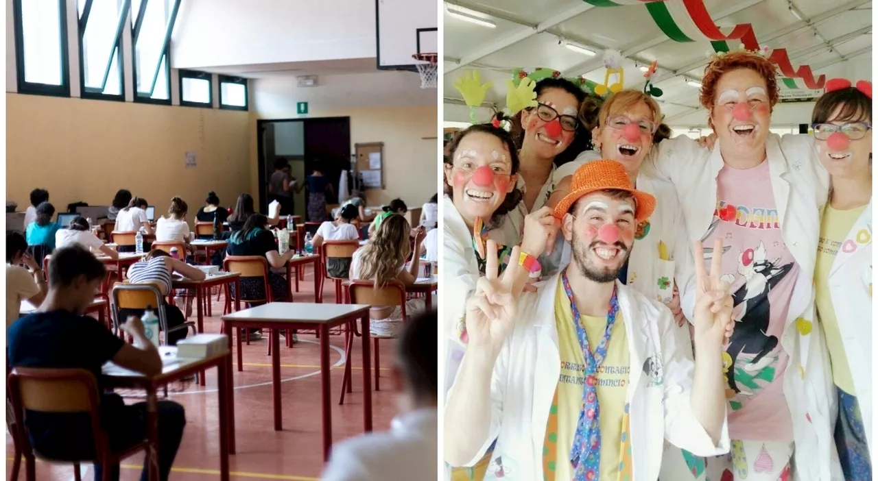 Maturità, clown davanti alla scuola regalano abbracci agli studenti: «Non c'è niente di meglio contro l'ansia»