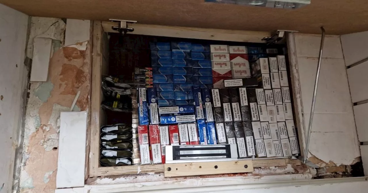 Discovery behind a false wall at a shop leads to closure