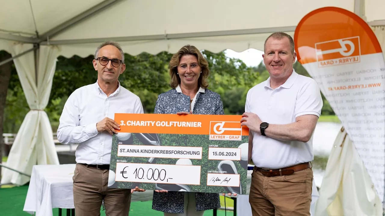 Leyrer + Graf Golfturnier: 10.000 Euro für Kinderkrebsforschung