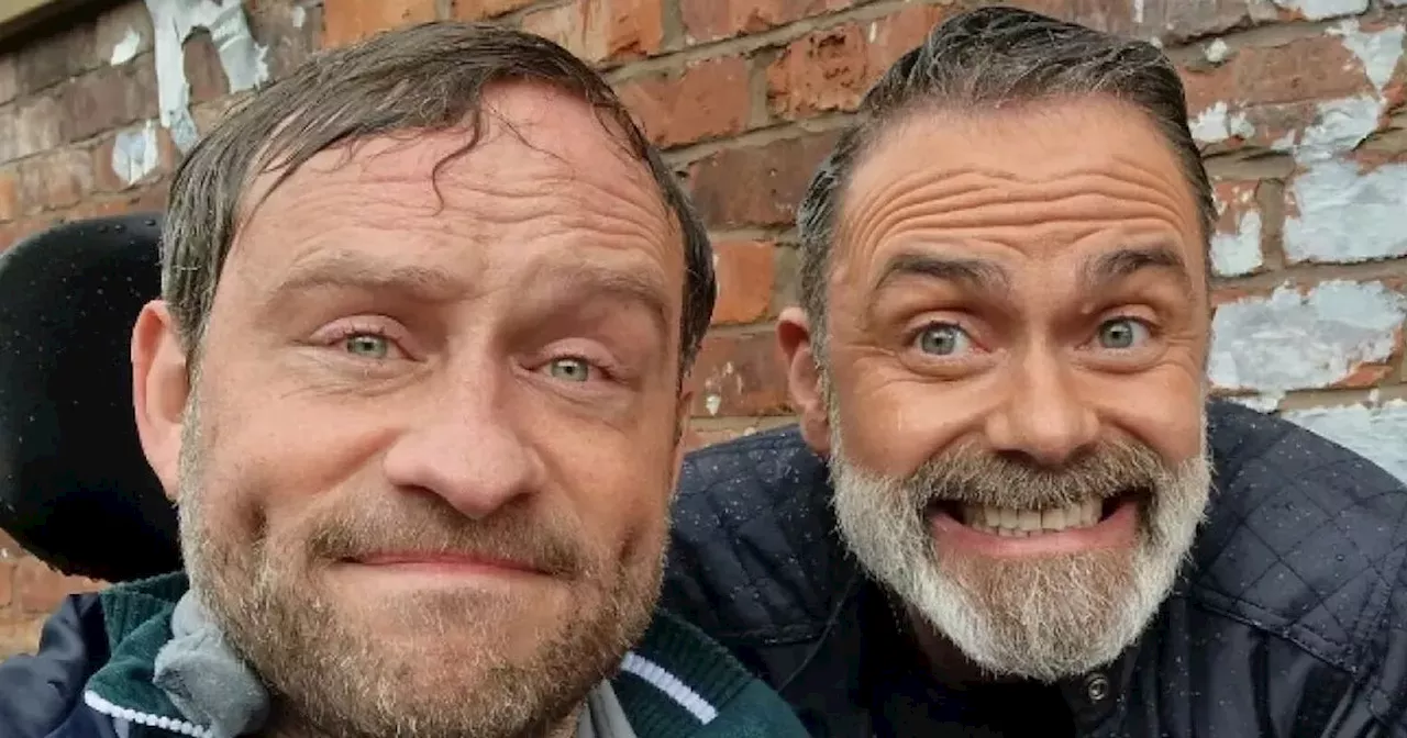 Corrie's Peter Ash praised as he's seen soaked with co-star