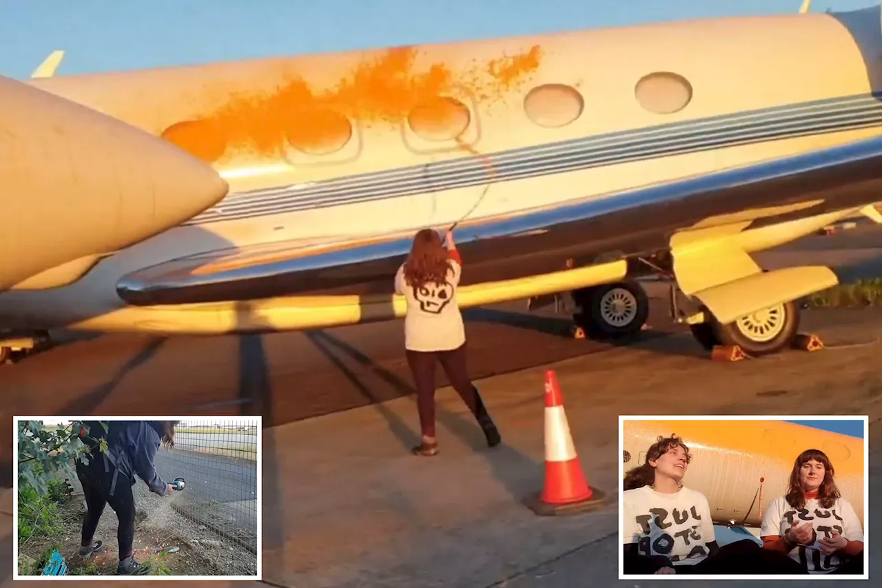 Climate activists spray paint private jets, mistakenly believe Taylor Swift's plane was at airport