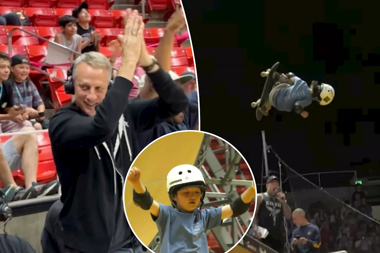 Ema Kawakami, 9, stuns Tony Hawk with back-to-back-to-back 900s