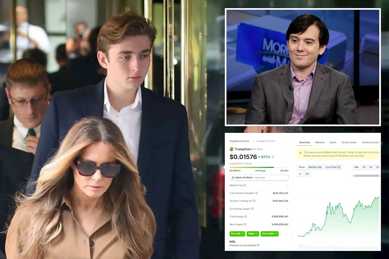 'Pharma Bro' Martin Shkreli claims he and Barron Trump created DJT crypto token