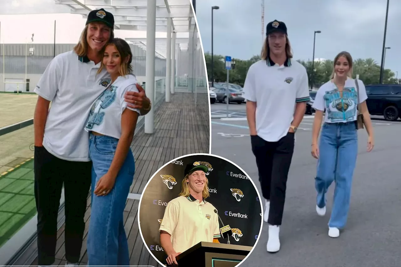 Trevor Lawrence, wife Marissa celebrate NFL record Jaguars extension