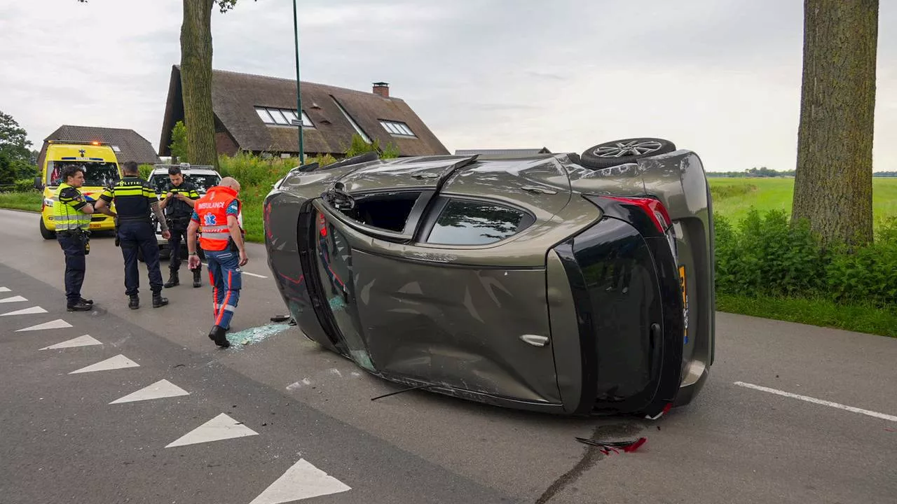 112-nieuws: auto maakt koprol • controle bij supermarkten