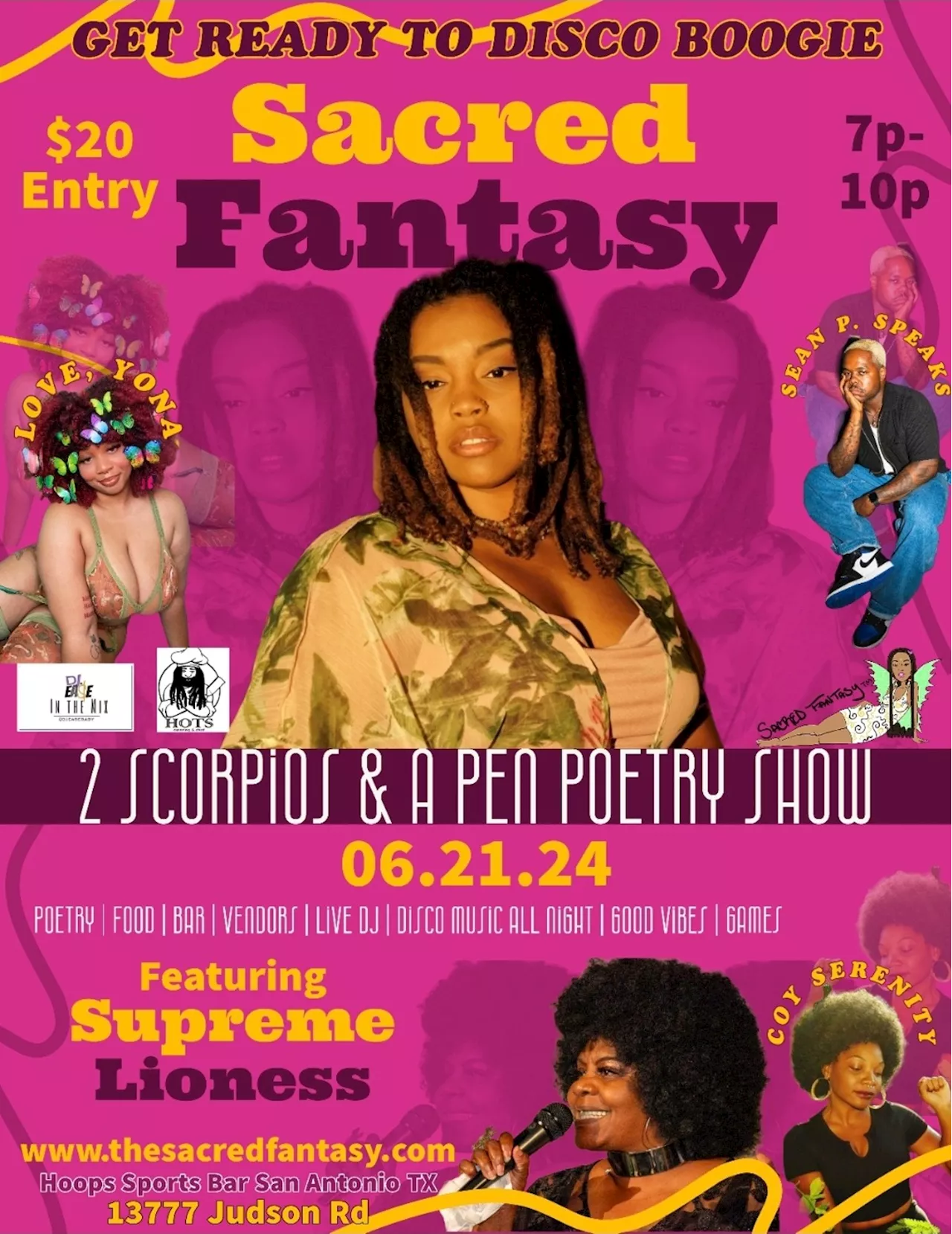 2 Scorpios & A Pen Poetry Show (Disco Night)