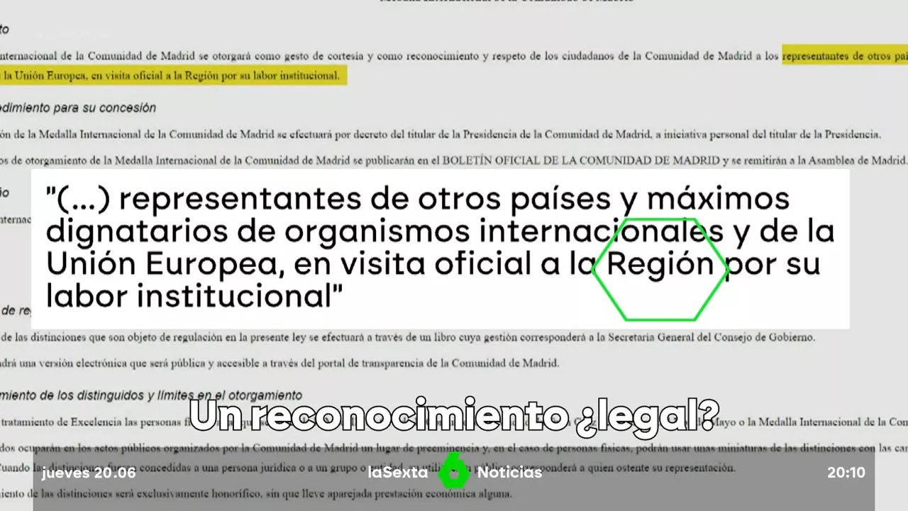 ¿Cumple Milei los requisitos para ser reconocido con la medalla con la que le condecorará Ayuso?