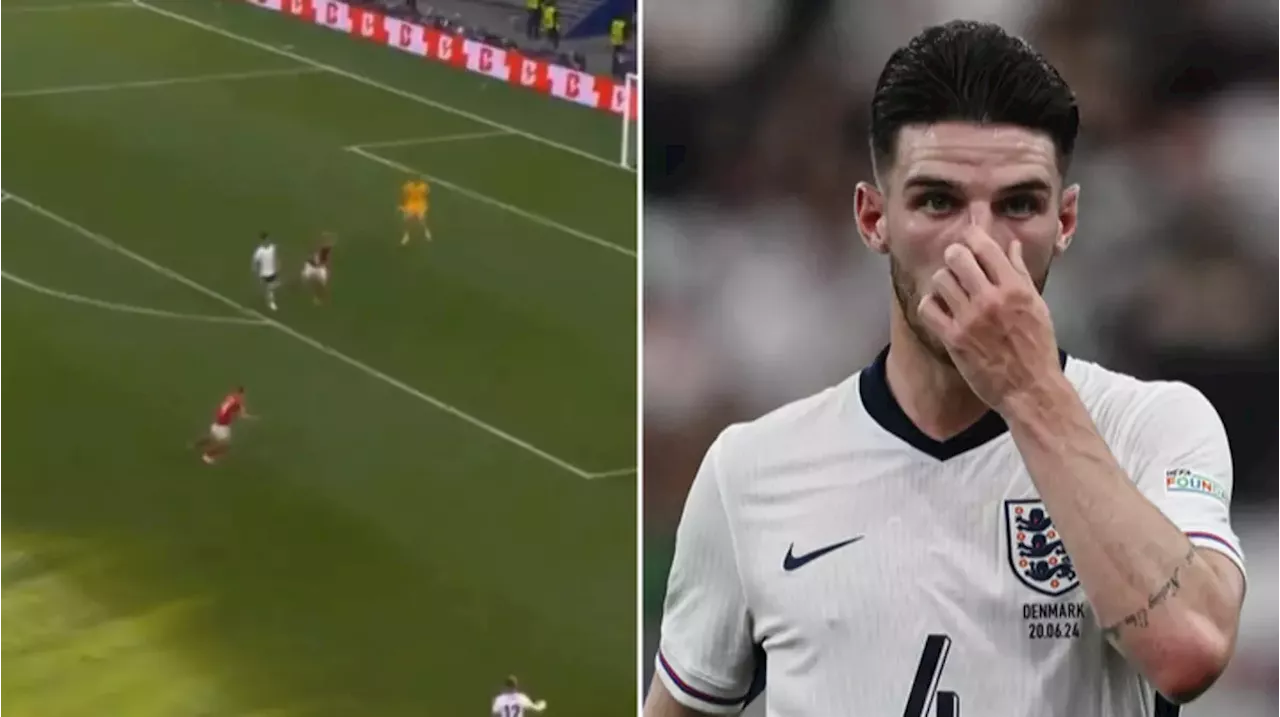 England fans not happy after seeing what Declan Rice did in the second half against Denmark