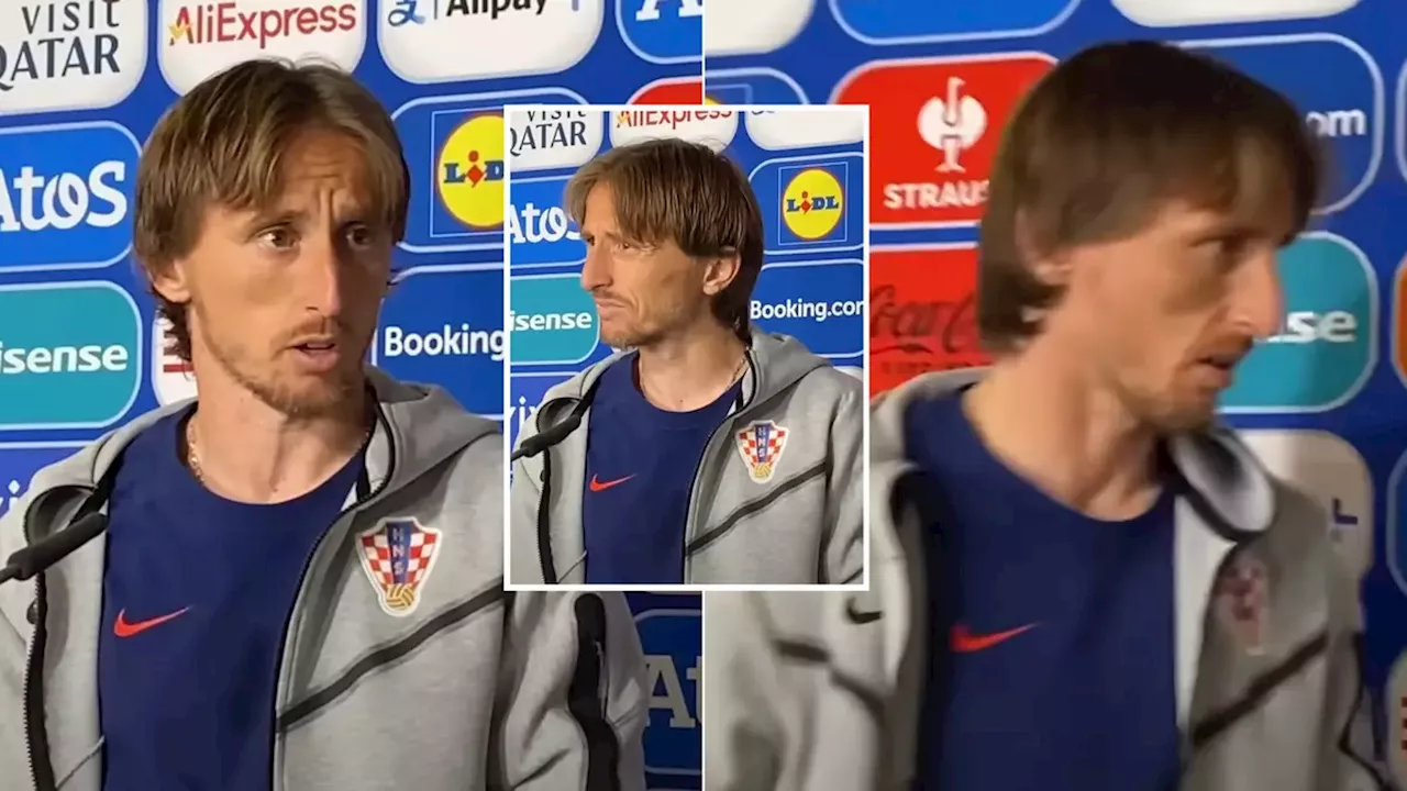 Luka Modric storms out of interview following Croatia's draw with Albania after cheeky final question