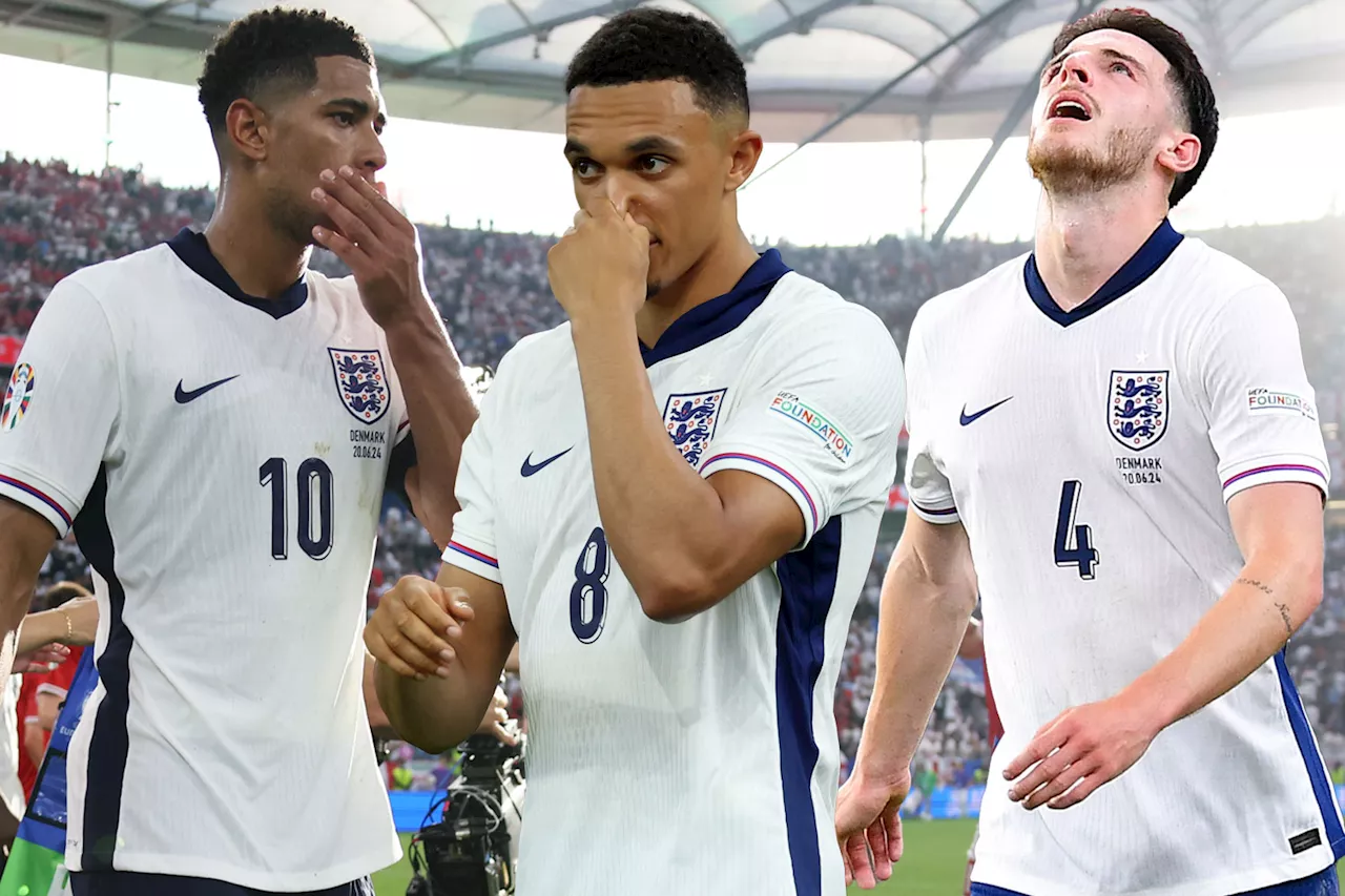 Declan Rice gets 2/10 player rating as Gareth Southgate told to make ‘drastic changes’ after woeful draw wi...