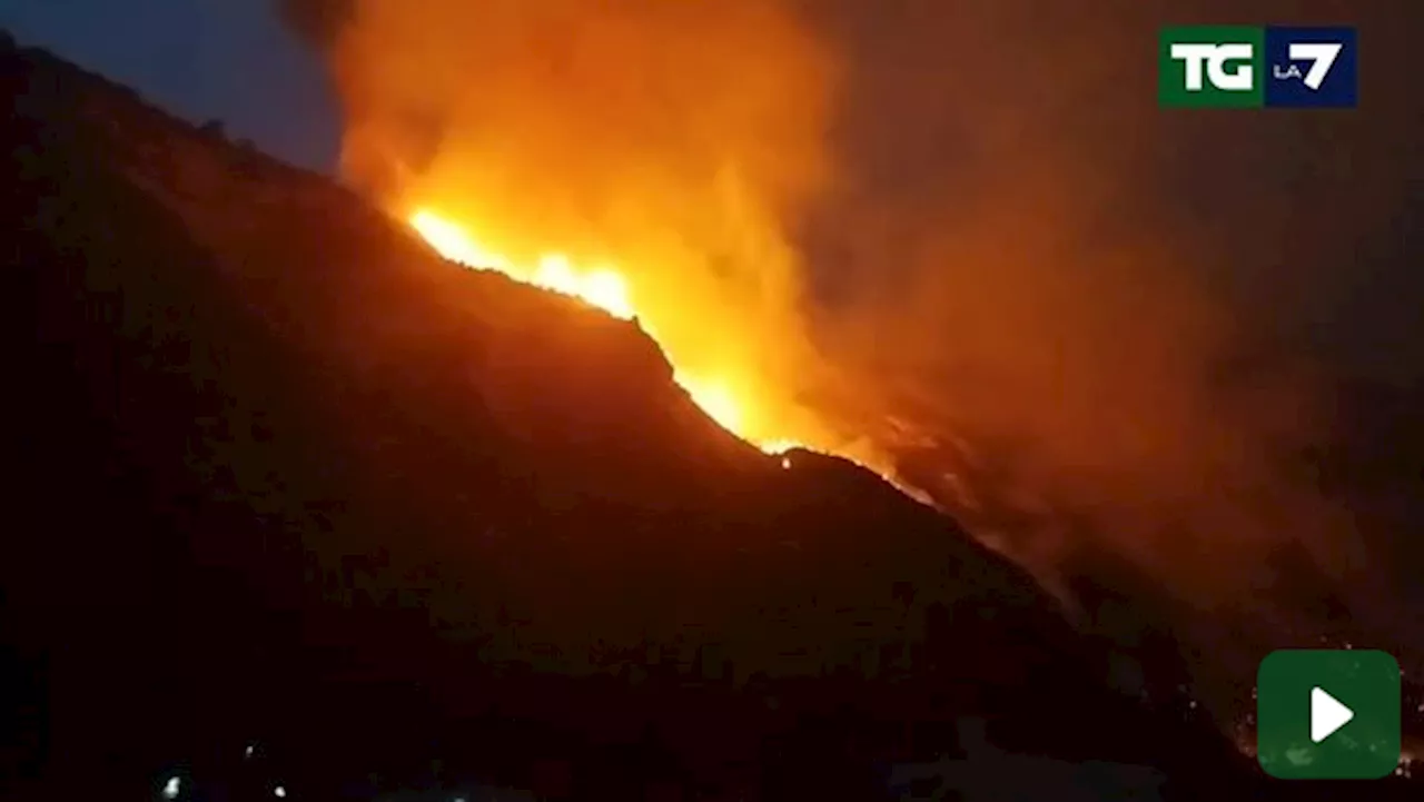 Napoli, a fuoco la collina dei Camaldoli: il video delle fiamme