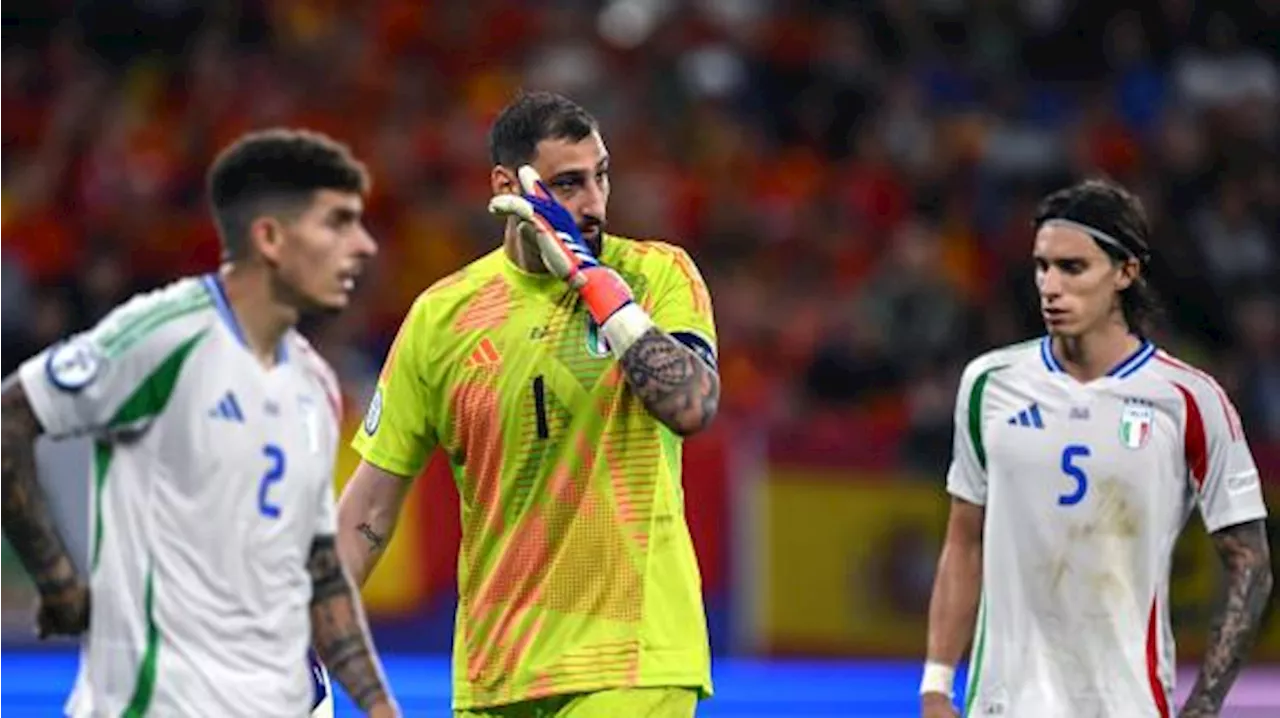 Ko di misura a Gelsenkirchen: l'Italia cede alla Spagna, autogol di Calafiori, la photogallery