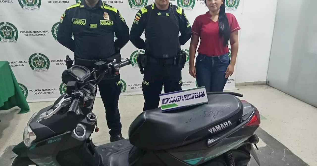 Recuperan moto robada en el barrio San Francisco de Bucaramanga