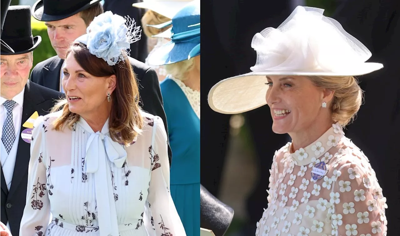 Carole Middleton in Self Portrait Roses, Duchess Sophie in Daisy Appliqués and More Florals Dresses at Royal Ascot