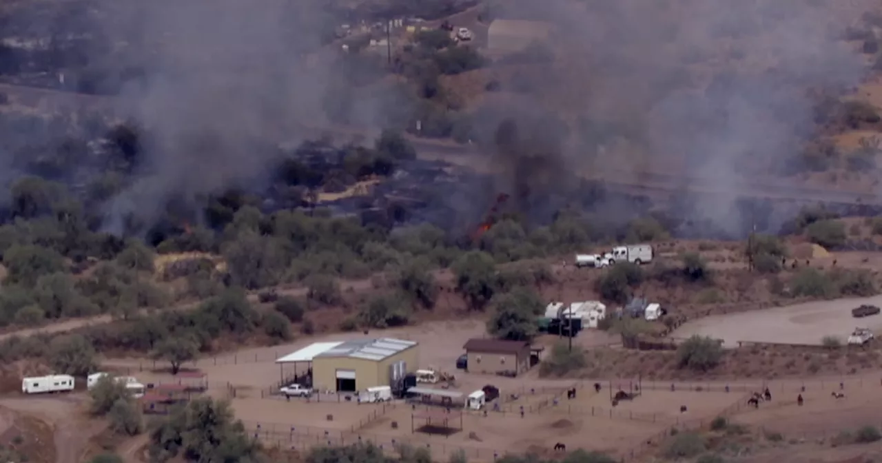 State Route 88 closed due to growing brush fire near Apache Junction