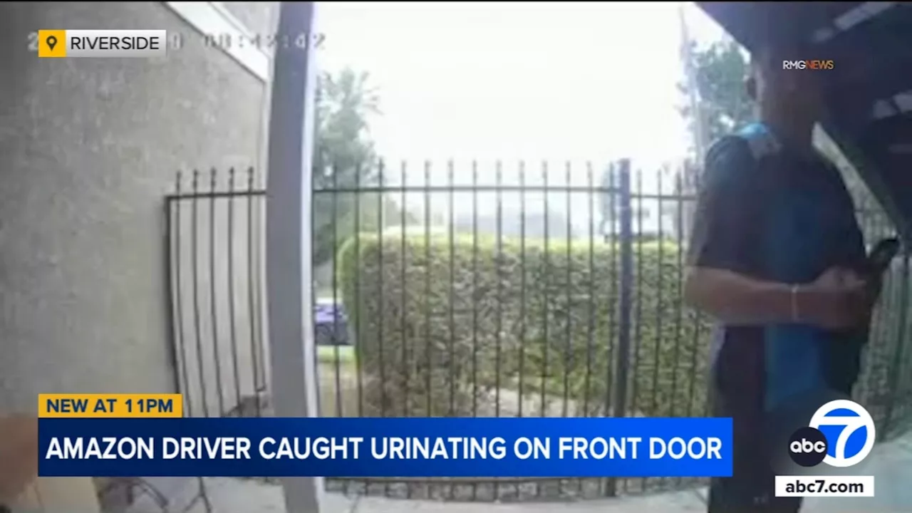 Amazon driver caught urinating near front door of Riverside home after dropping off package