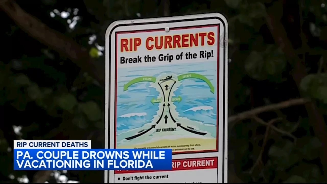 Pennsylvania parents die after being caught in rip current while vacationing with 6 kids in Florida