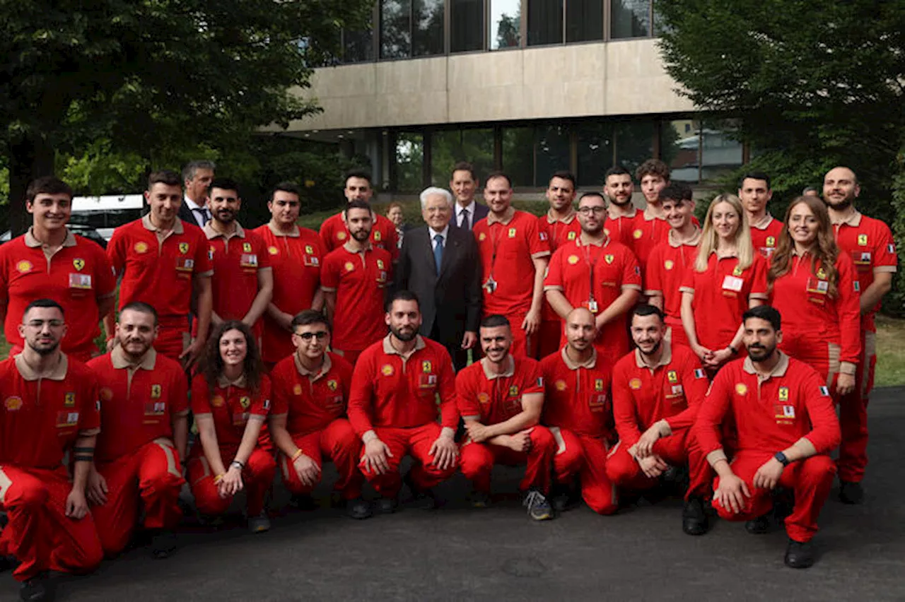 Il presidente Mattarella visita il nuovo e-building della Ferrari