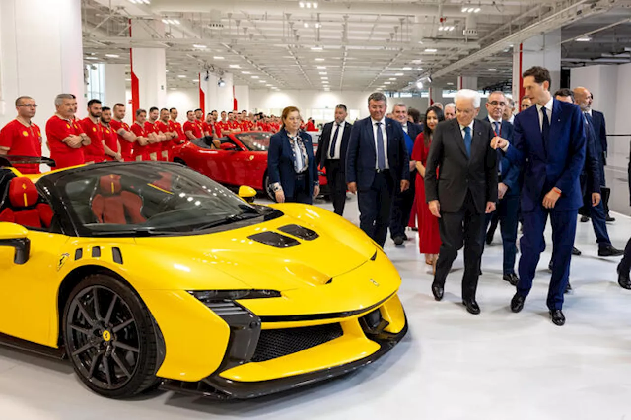 Nasce l'e-building Ferrari, Mattarella all'inaugurazione