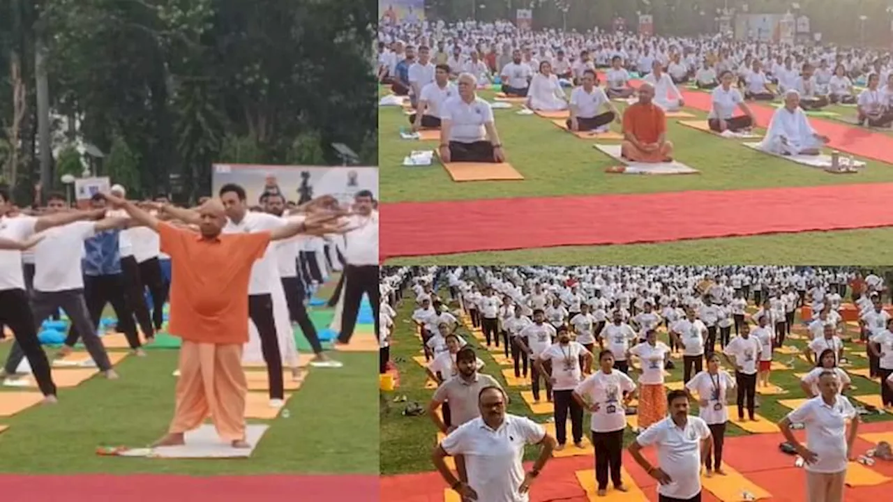 Yoga Day: योग दिवस पर निरोगी रहने का संकल्प लेकर लोगों ने किया योग, सीएम योगी ने राजभवन में किया योगाभ्यास