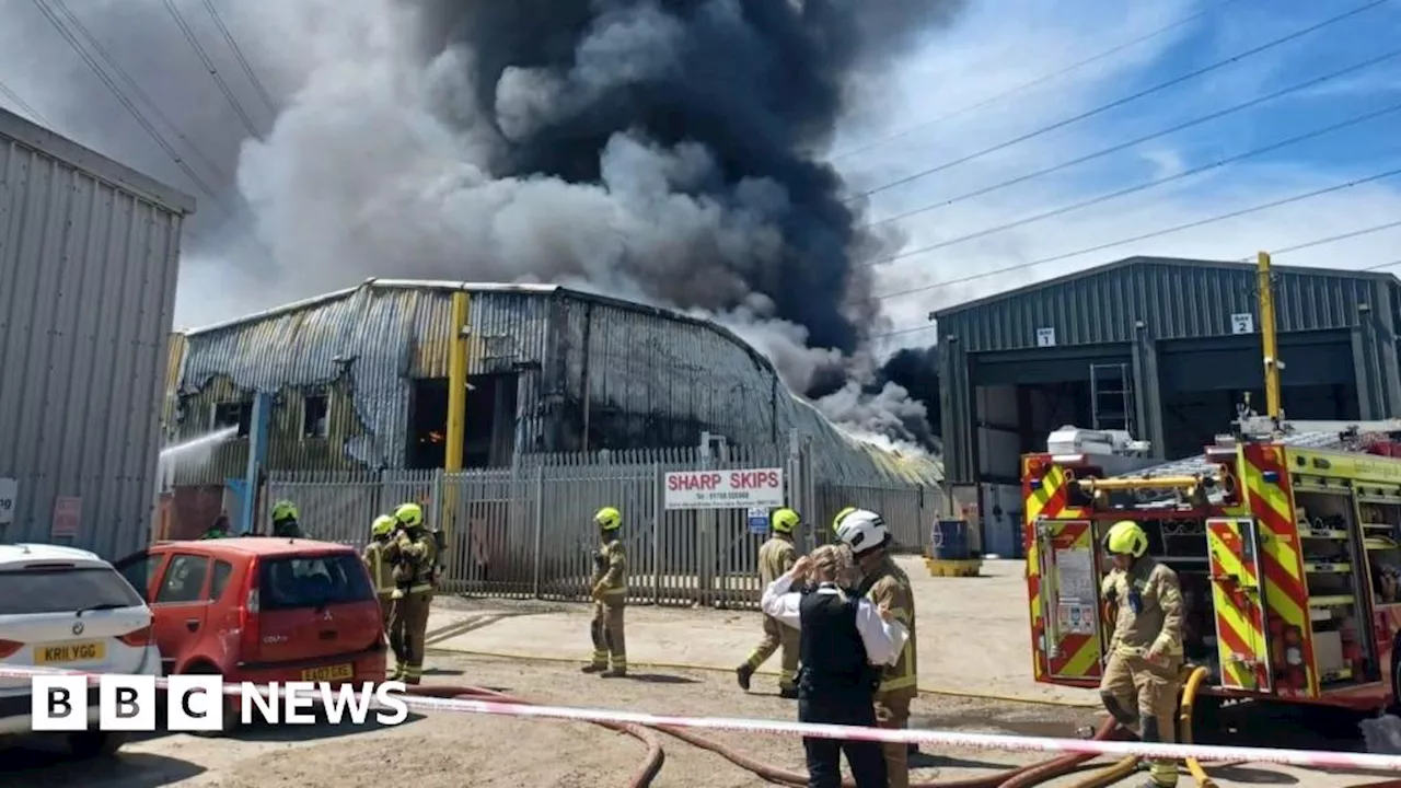 Rainham: Firefighters tackle industrial estate blaze