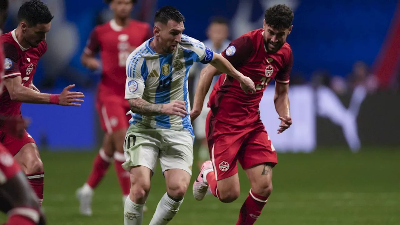 Messi and Argentina overcome Canada and poor surface, start Copa America title defence with 2-0 win