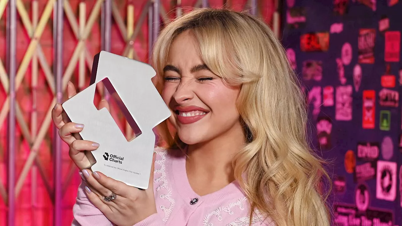 Sabrina Carpenter, 25, smashes UK charts record as youngest female artist to reach number one and...