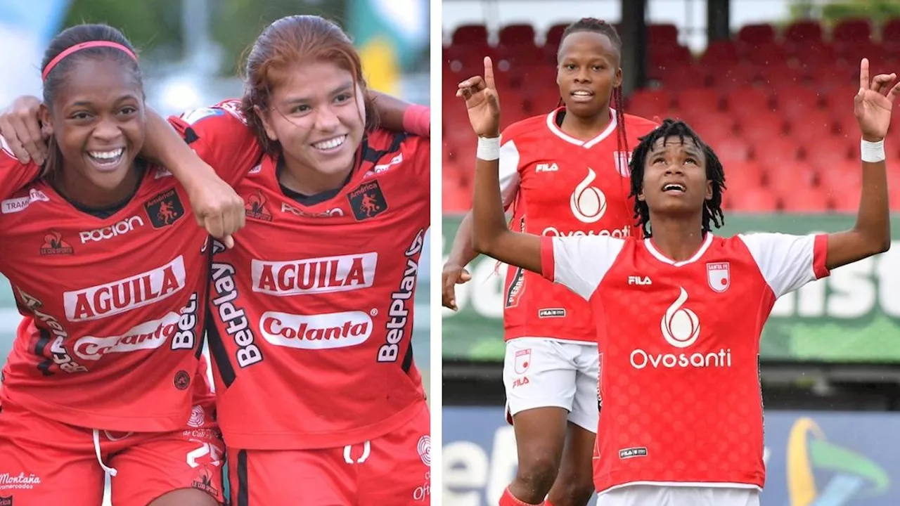 Santa Fe y América pican en punta en los cuadrangulares semifinales de la Liga femenina