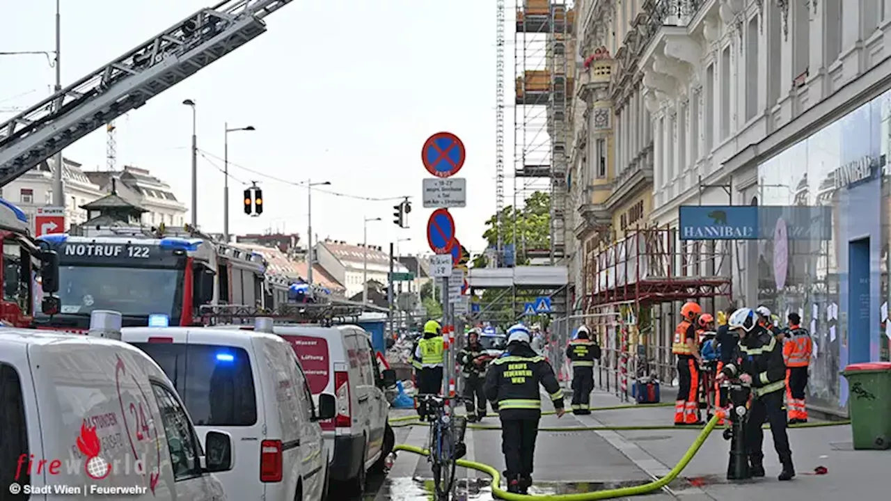 Wien: Ausgedehnter Wohnungsbrand nahe Naschmarkt sorgt für großes Aufsehen und Alarmstufe-II-Einsatz