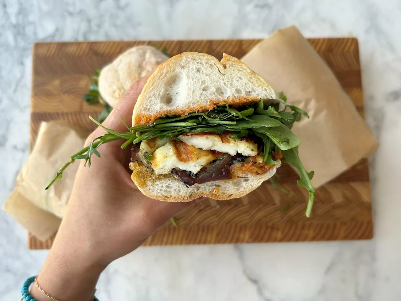 Grilled Halloumi & Eggplant Sandwich Recipe on Food52