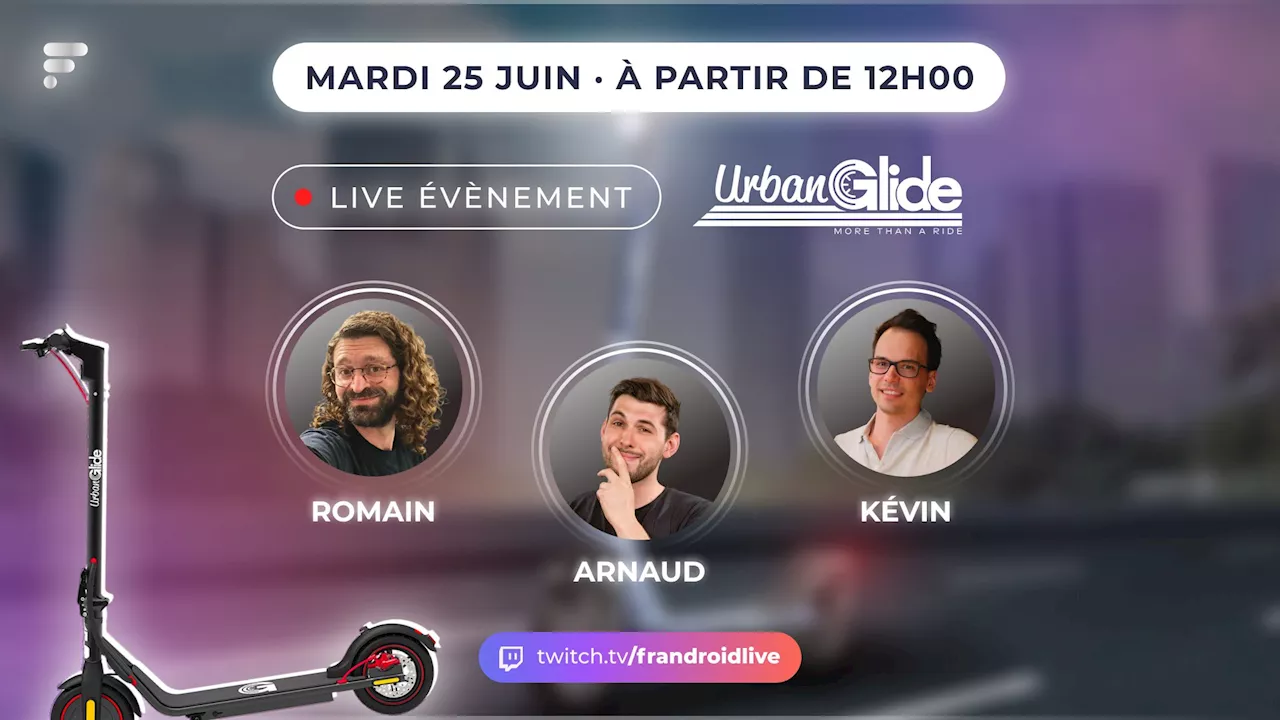 Live Twitch spécial trottinettes électrique : RDV le 25/06 pour tenter de gagner des modèles UrbanGlide