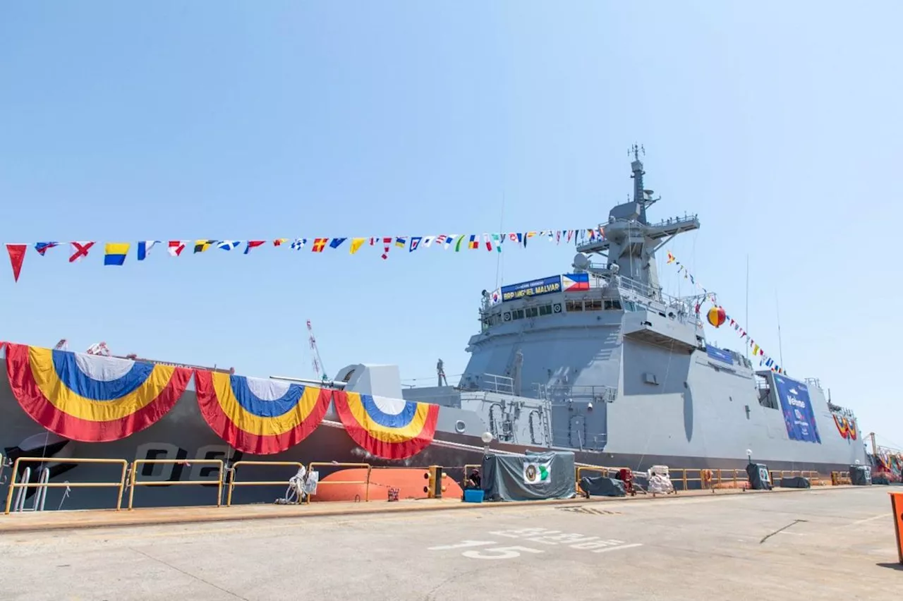 BRP Miguel Malvar, Philippine Navy's newest corvette, launched in Korea