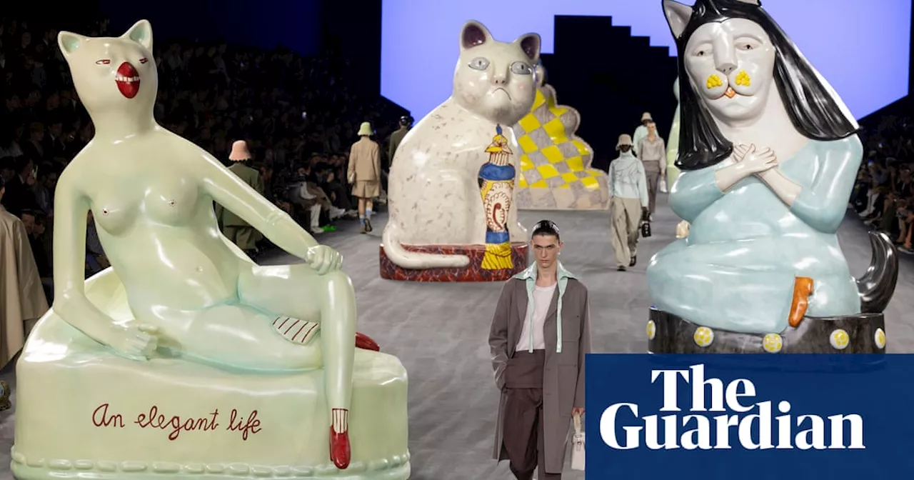 Kim Jones opts for ceramic cats and classics at Dior Paris menswear show