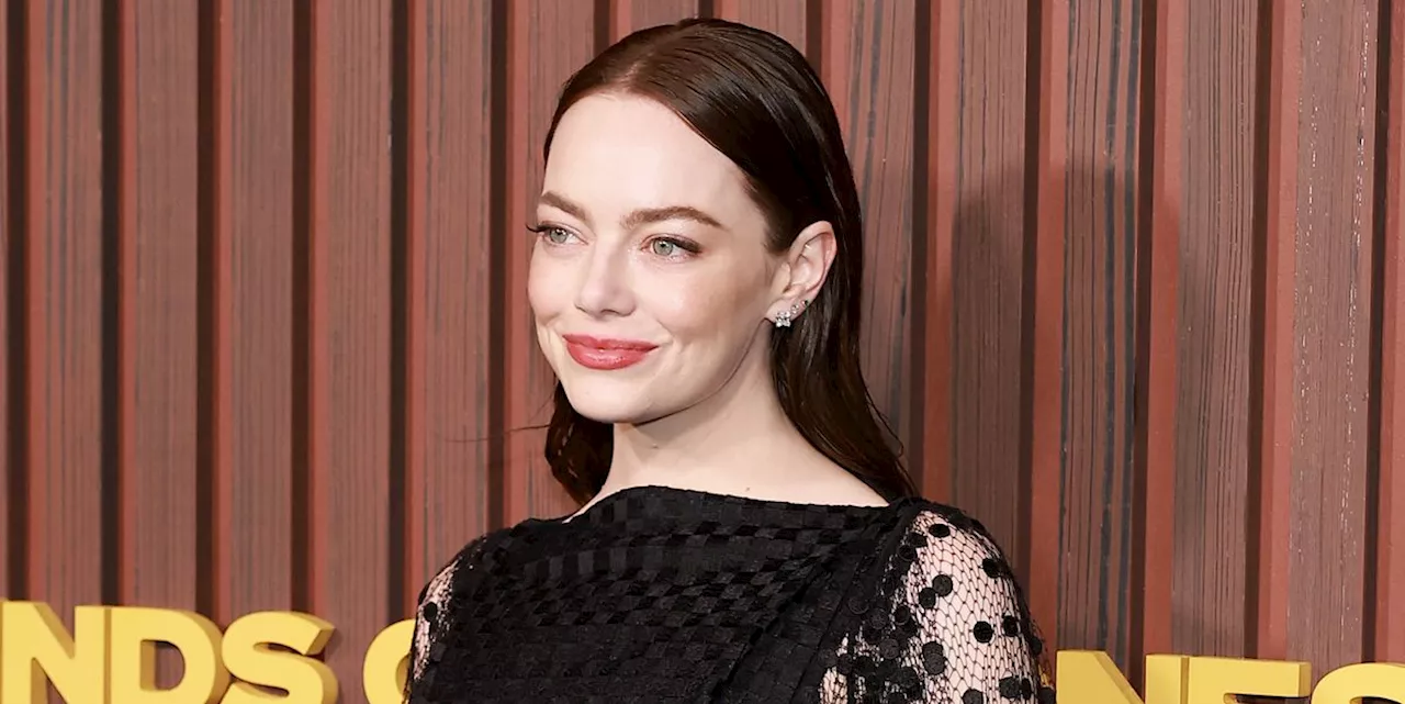 Emma Stone Has a Unique Take on the Sheer Trend in a Vampy Net Gown