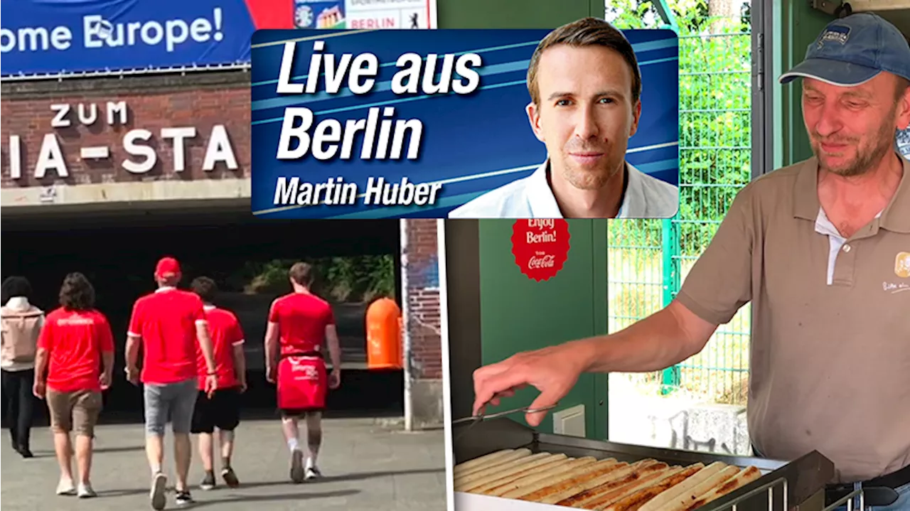 Erste ÖFB-Fans schon beim Stadion: 'Polen trinken mehr'